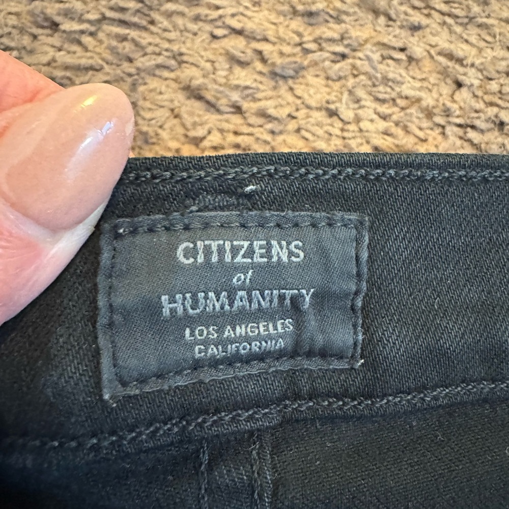 Citizens Of Humanity Jeans Harlow Ankle High Rise Slim Stretch Denim Black 29 - Picture 4 of 15